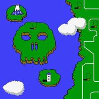 Insel aus der Draufsicht Retro-Videospiel-Hintergrund vektor