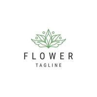 Natur Blume Linie Logo Symbol Designvorlage vektor