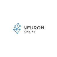 Neuron-Logo-Icon-Design-Vorlage flacher Vektor