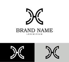h Brief Logo Design-Vorlage vektor