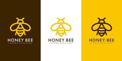 honungsbi djur logotyp vektor