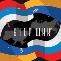 russland und ukraine konflikt weltkrieg logo design, vektorillustration krieg beenden und frieden schließen vektor