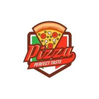 pizza logotyp formgivningsmall vektorillustration vektor