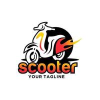 Scooter-Logo-Design-Vektor-Vorlage vektor