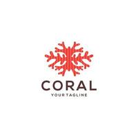 Vektor-Vorlage für das Design von Korallen-Logo-Icons vektor
