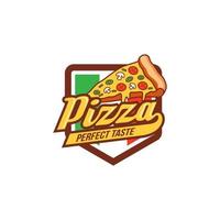 pizza logotyp formgivningsmall vektorillustration vektor