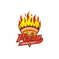 pizza logotyp formgivningsmall vektorillustration vektor