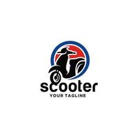 Scooter-Logo-Design-Vektor-Vorlage vektor