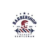 Vintage Barbershop-Logo-Vektorvorlage vektor