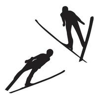 Skisprung-Silhouette-Kunst vektor