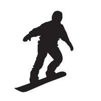 snowboard siluett konst vektor