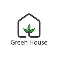 grüne Haus-Logo-Design-Vektor-Vorlage. Vektor-Illustration vektor