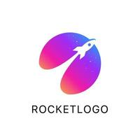 Raketen-Logo-Symbol-Vektor-Vorlage. Vektor-Illustration vektor