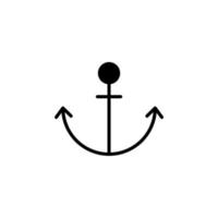 Ruder, Nautik, Schiff, Boot durchgezogene Linie Symbol Vektor Illustration Logo Vorlage. für viele Zwecke geeignet.