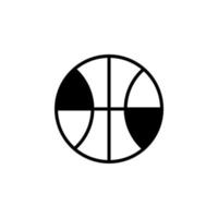 Basketball durchgezogene Linie Symbol Vektor Illustration Logo Vorlage. für viele Zwecke geeignet.