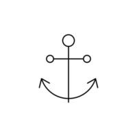 Anker, Hafen dünne Linie Symbol Vektor Illustration Logo Vorlage. für viele Zwecke geeignet.