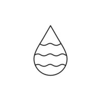 vattendroppe, vatten, droppe, flytande tunn linje ikon vektor illustration logotyp mall. lämplig för många ändamål.