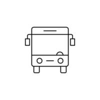 buss, autobus, offentliga, transport tunn linje ikon vektor illustration logotyp mall. lämplig för många ändamål.