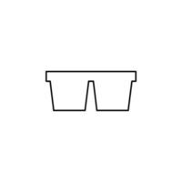 Brille, Sonnenbrille, Brille, Brille dünne Linie Symbol Vektor Illustration Logo Vorlage. für viele Zwecke geeignet.