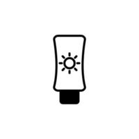 Sonnencreme, Sonnencreme, Lotion, Sommer durchgezogene Linie Symbol Vektor Illustration Logo Vorlage. für viele Zwecke geeignet.