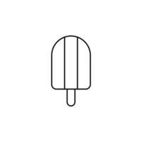 Eis, Dessert, süße dünne Linie Symbol Vektor Illustration Logo Vorlage. für viele Zwecke geeignet.