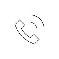 Anruf, Mitte, Telefon dünne Linie Symbol Vektor Illustration Logo Vorlage. für viele Zwecke geeignet.