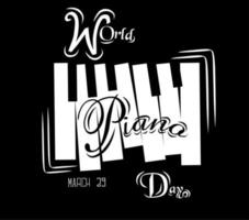 World Piano Day-Vektorillustration, geeignet für Web-Banner vektor