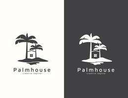 Palmenhaus-Logo-Design vektor