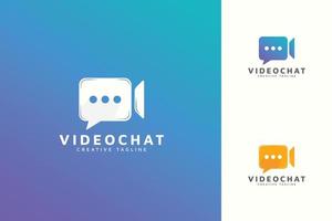 Kamera- und Chat-Logo-Design vektor