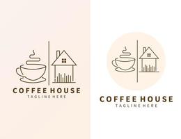 kaffehus logotyp design vektor