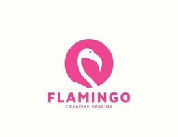 flamingo logotypdesign vektor