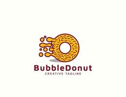 Köstliches Bubble-Donut-Logo-Design vektor