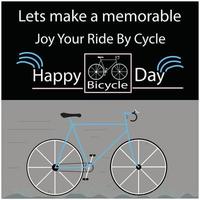 världen cykel dag hälsning design vektor illustration
