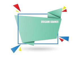 abstraktes Origami-Banner Aqua Menthe vektor