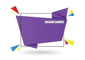 abstrakt origami banner lila proton vektor