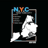 nyc new york, modern typografi och bokstäver grafisk design i vektorillustration.tshirt, kläder, kläder och andra användningsområden vektor