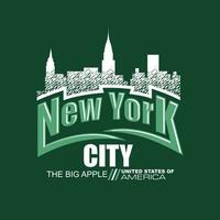 ny new york, element der männermode und moderne stadt im typografie-grafikdesign. vektorillustration. t-shirt, kleidung, bekleidung und andere verwendungen vektor