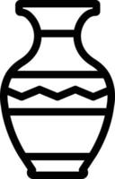 Vase-Vektor-Illustration auf einem Hintergrund. hochwertige Symbole. Vektor-Icons für Konzept und Grafikdesign. vektor