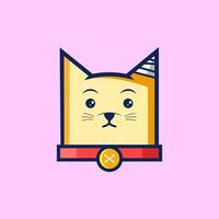 niedliche katze logo design vektorillustration vektor