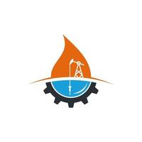 Logo Bauindustrie für Öl- und Gaspipelines vektor