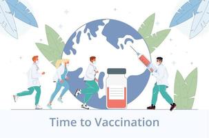 Zeit für die Impfung gegen Grippe-Influenza-Virus-Krankheit vektor