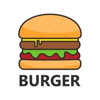 Burger-Vektor-Logo vektor