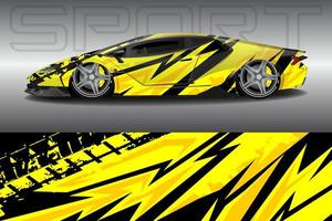 Car Wrapping Sticker Design für Rennwagen vektor