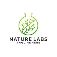 Naturlabor-Logo-Design vektor