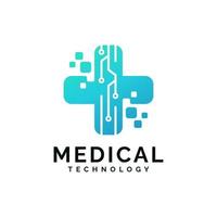 Logo-Design für digitale Gesundheitsmedizin vektor