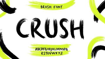 Brush-Alphabet-Schriftart. hand gezeichnete abstrakte fette schriftpinsel typography.eps vektor