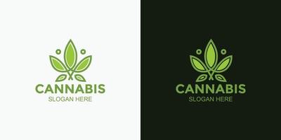 modernes minimalistisches Cannabis-Design-Logo