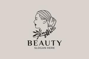 einfaches und minimalistisches Beauty-Logo-Set vektor