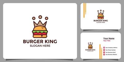 minimalistische burger king-logo-design-vorlage vektor