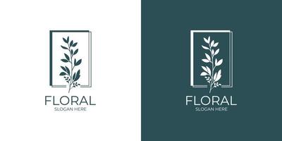 modernes und minimalistisches florales logo-set vektor